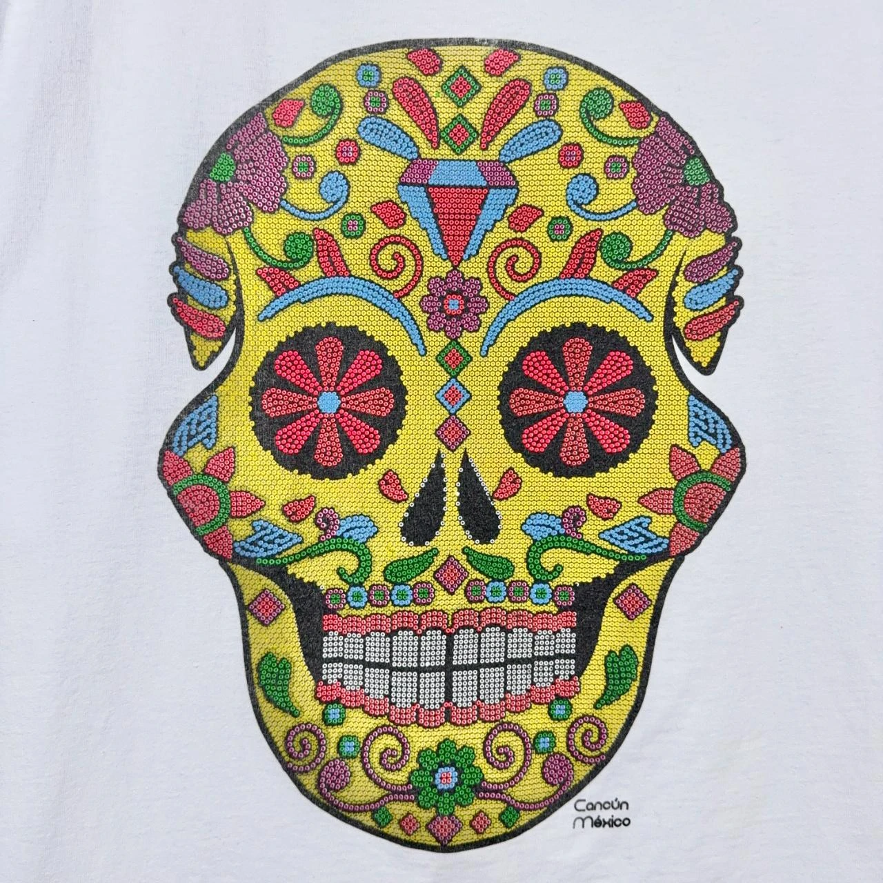 Cancun Mexico Skull Grafische Souvenir T-shirt XXL – photo 3